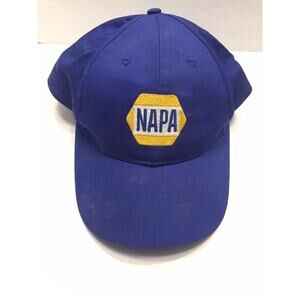 Vintage Official NAPA Snapback Baseball Hat Cap Blue Embroidered